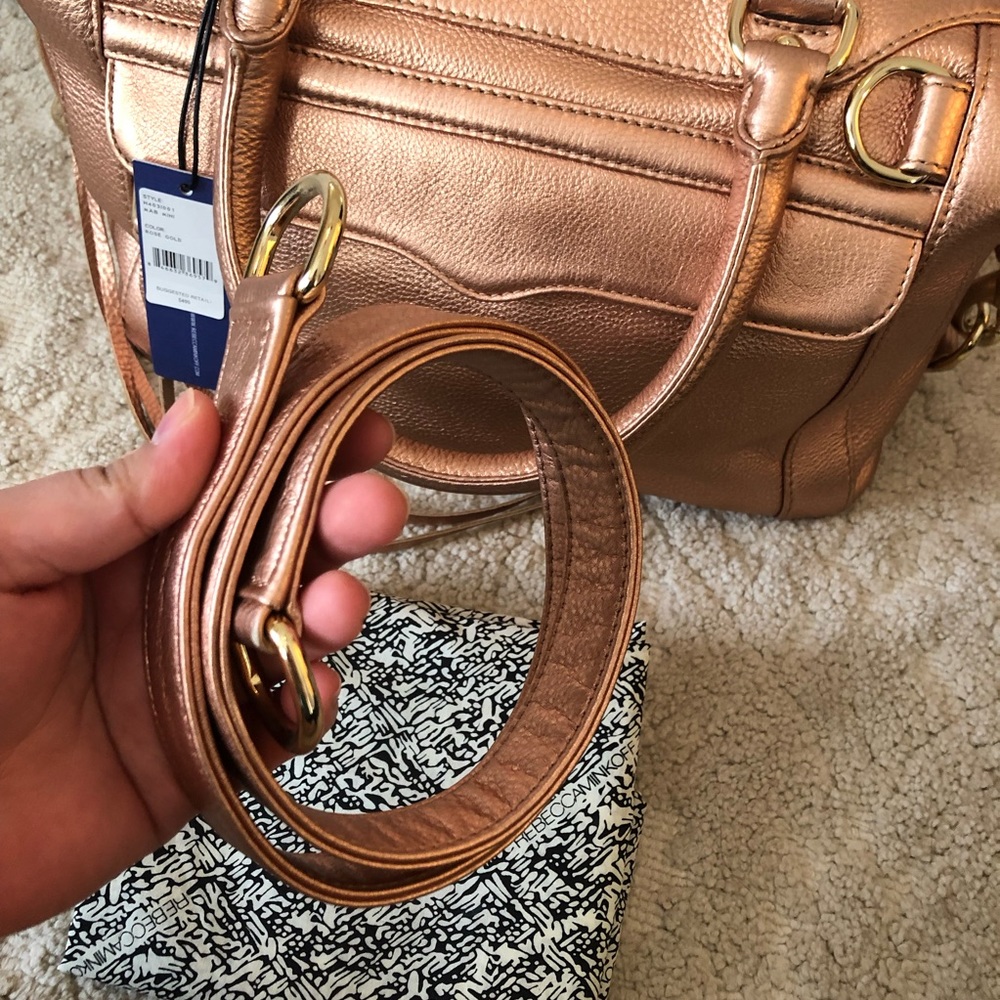 Rebecca Minkoff MAB Mini Satchel in Rosegold - Picture 8 of 17